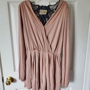 Tan Romper - With Pockets